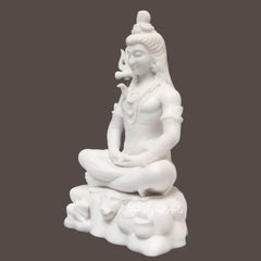 Pure White Marble Shiv Statue